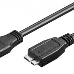 POWERTECH καλώδιο USB σε Micro B USB CAB-U142, 5Gbps, 0.5m, μαύρο