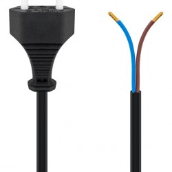 GOOBAY καλώδιο τροφοδοσίας Euro male 2x0.75 mm² 50085, 1.5m, μαύρο