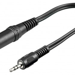 GOOBAY καλώδιο 3.5mm male σε 6.3mm female 50470, 0.2m, μαύρο