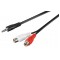 GOOBAY καλώδιο 3.5mm αρσενικό σε 2x θηλυκό RCA 50116, 1.5m, μαύρο