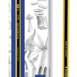 STAEDTLER ξύλινο μολύβι Noris 120-0, εξάγωνο, 2B0, 12τμχ