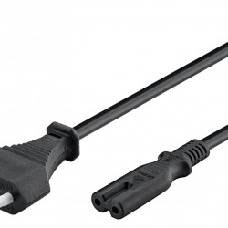 GOOBAY καλώδιο τροφοδοσίας Euro 50084, 2x0.75 mm², 1.5m, μαύρο