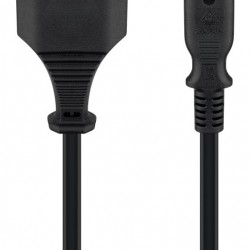 GOOBAY καλώδιο τροφοδοσίας Euro 50084, 2x0.75 mm², 1.5m, μαύρο