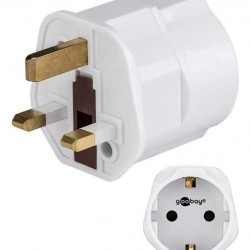 GOOBAY αντάπτορας ρεύματος από UK σε German type 45353, 13A, λευκό