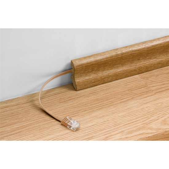 GOOBAY καλώδιο δικτύου 95381, CAT 6 U/UTP, flat, copper, 10m, μαύρο