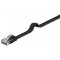 GOOBAY καλώδιο δικτύου 95381, CAT 6 U/UTP, flat, copper, 10m, μαύρο