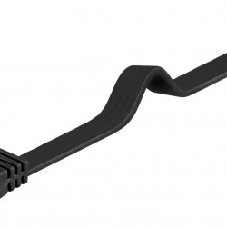 GOOBAY καλώδιο δικτύου 95385, CAT 6 U/UTP, flat, copper, 20m, μαύρο
