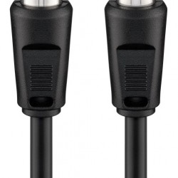 GOOBAY καλώδιο κεραίας αρσενικό σε θηλυκό 11722, <70dB, CCS, 2.5m, μαύρο