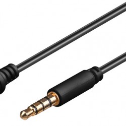GOOBAY προέκταση καλωδίου ήχου 3.5mm 62481, 4 pin stereo, CU, 5m, μαύρο