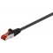 GOOBAY καλώδιο δικτύου 95478, CAT 6 S/FTP (PiMF), CCA, 1m, μαύρο
