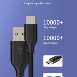 CABLETIME καλώδιο USB-C σε USB U323A, 3A, 480Mbps, 1m, μαύρο