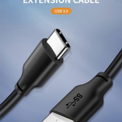 CABLETIME καλώδιο USB-C σε USB CMAMN, 3A, 5Gbps, 3m, μαύρο