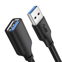 CABLETIME καλώδιο προέκτασης USB CT-AMAFN, 5Gbps, 1m, μαύρο