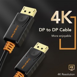 CABLETIME καλώδιο DisplayPort CT-01G, 4K/60Hz, 1m, μαύρο