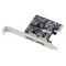 POWERTECH κάρτα επέκτασης PCIe σε 2x SATA ST51, ASM1061, low profile
