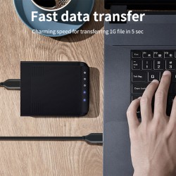 CABLETIME καλώδιο USB-C σε USB CMAMN, 3A, 5Gbps, 2m, μαύρο