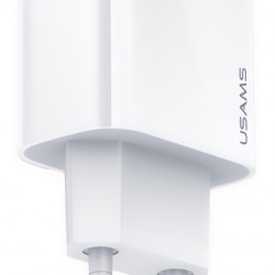 USAMS φορτιστής τοίχου US-CC118, 1x type-C, PD3.0 20W 3A, λευκός
