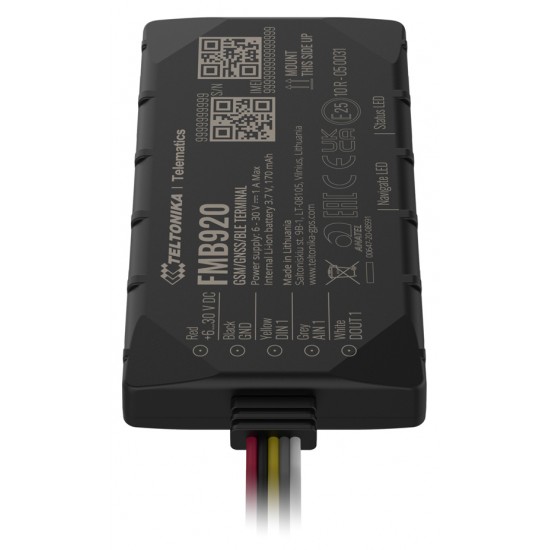 TELTONIKA GPS Tracker αυτοκινήτου FMB920AE5M01, GSM/GPRS/GNSS, Bluetooth