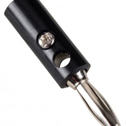 POWERTECH βύσμα μπανάνα plug CAB-V038, αρσενικό, 4.5mm, μαύρο, 4τμχ