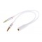 POWERTECH καλώδιο 2x 3.5mm σε 3.5mm θηλυκό CAB-J048, 0.2m, λευκό