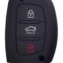 Θήκη κλειδιού για αυτοκίνητα Hyundai 1007-05, εύκαμπτη, μαύρη