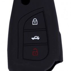 Θήκη κλειδιού για αυτοκίνητα Toyota 1015-01, εύκαμπτη, μαύρη