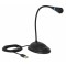 DELOCK μικρόφωνο με βάση και mute button 65871, USB, 1.7m, μαύρο