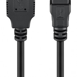 GOOBAY καλώδιο USB σε USB Mini 50768, copper, 480Mbps, 5V, 3m, μαύρο