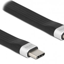 DELOCK καλώδιο USB 3.2 Gen 2 Type-C 85770, 10Gbps, 3A, FPC, flat, 13.5cm