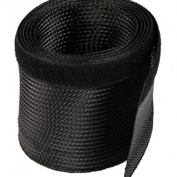 POWERTECH δεματικό καλωδίων τύπου Flex Wrap TIES-001, 1.8m, μαύρο
