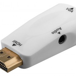 GOOBAY αντάπτορας HDMI σε VGA 44793 με 3.5mm, 1080p/60Hz, λευκός