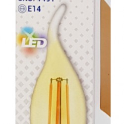 OPTONICA LED λάμπα Candle T35 Filament 1491, 4W, 2500K, E14, 400lm