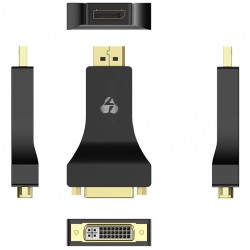 POWERTECH αντάπτορας DisplayPort σε DVI CAB-DP062, passive 1080p, μαύρος