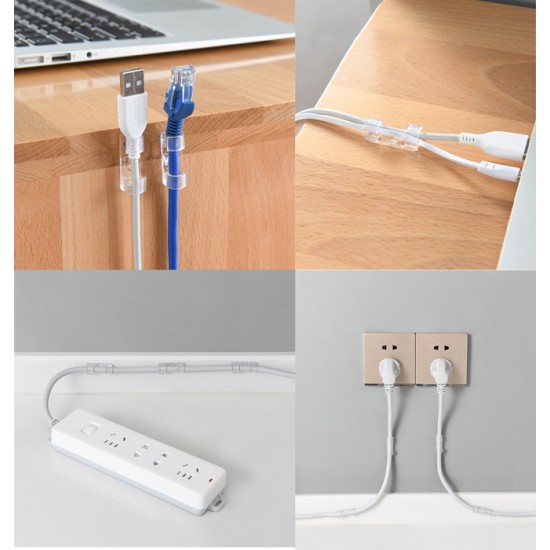 POWERTECH οργανωτής καλωδίων TIES-031, 3.3x1.3x1.2cm, διαφανές, 12τμχ