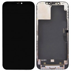 TW INCELL LCD για iPhone 12 Pro Max, camera-sensor ring, earmesh, μαύρη