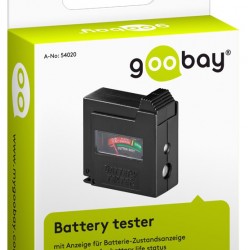 GOOBAY battery tester 54020, για AAA/AA/C/D/9V/N, μαύρο
