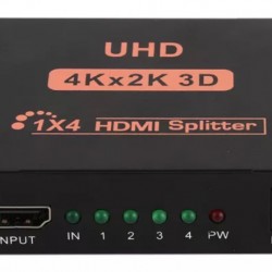 POWERTECH HDMI splitter PTH-048, 4 σε 1, 4K/60Hz, μαύρο