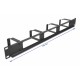 DELOCK Cable Managment για rack 66658, 4 θέσεων, 1U, μεταλλικό