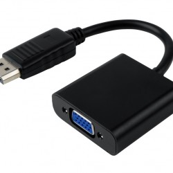 POWERTECH αντάπτορας DisplayPort σε VGA CAB-DP022, 0.20m, μαύρος