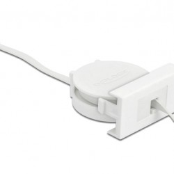 DELOCK module καλώδιο τροφοδοσίας Easy 45 81376, ανασυρόμενο 50cm, λευκό