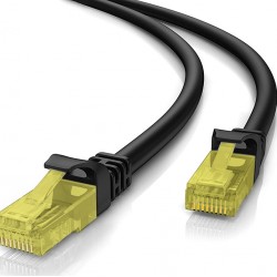 POWERTECH καλώδιο U/UTP Cat 5e CAB-N213, CCA 26AWG 0.4mm, 1m, μαύρο