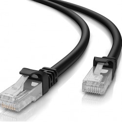 POWERTECH καλώδιο δικτύου CAB-N256 Cat 5e U/UTP, copper 26AWG, 1m, μαύρο