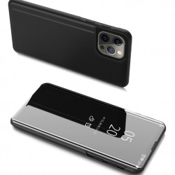 POWERTECH θήκη Clear View MOB-1664 για iPhone 13/13 Pro, μαύρη
