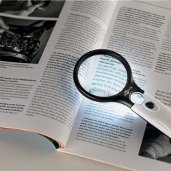 GOOBAY μεγεθυντικός φακός χειρός 41255 με φωτισμό LED, 1.75x & 12.25x