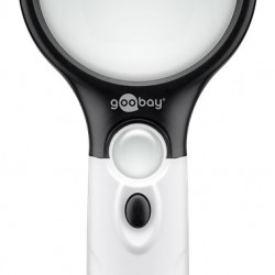 GOOBAY μεγεθυντικός φακός χειρός 41255 με φωτισμό LED, 1.75x & 12.25x