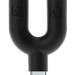 POWERTECH αντάπτορας USB-C σε 2x 3.5mm CAB-J052, μαύρος