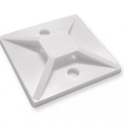 POWERTECH αυτοκόλλητη βάση δεματικών TIES-004, 30x30mm, 50τμχ, λευκό