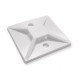 POWERTECH αυτοκόλλητη βάση δεματικών TIES-004, 30x30mm, 50τμχ, λευκό