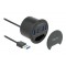 DELOCK USB hub 64153, 4x θυρών, 5Gbps, Φ60mm, USB σύνδεση, μαύρο