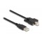 DELOCK καλώδιο USB σε USB Type B 87215, 3m, μαύρο